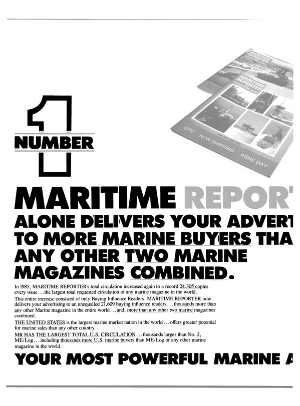 Maritime Reporter Magazine, page 48,  Feb 1986