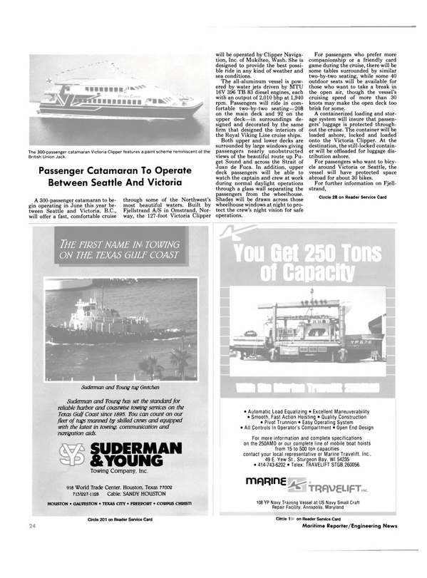 Maritime Reporter Magazine, page 24,  Jun 1986