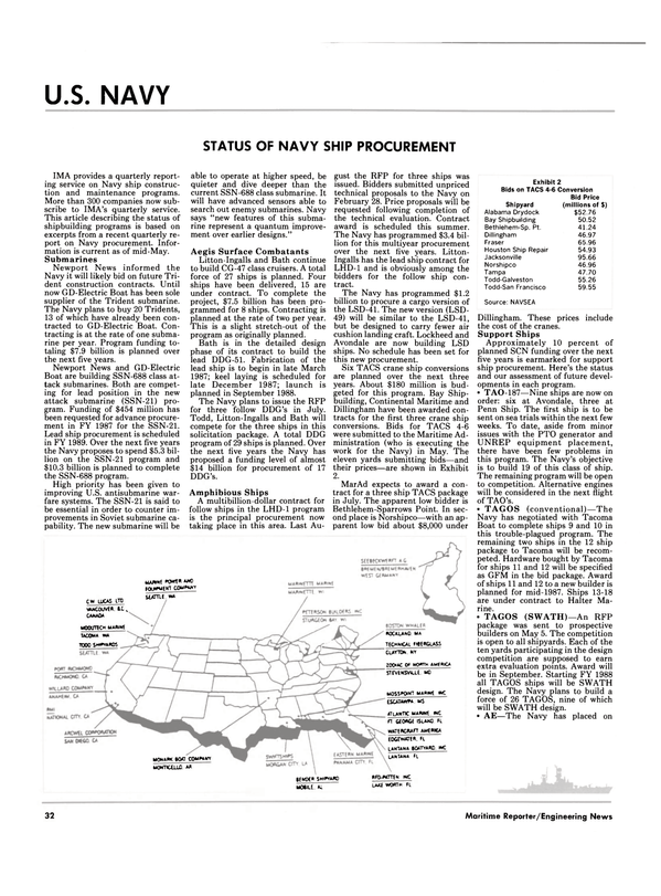Maritime Reporter Magazine, page 32,  Jun 1986