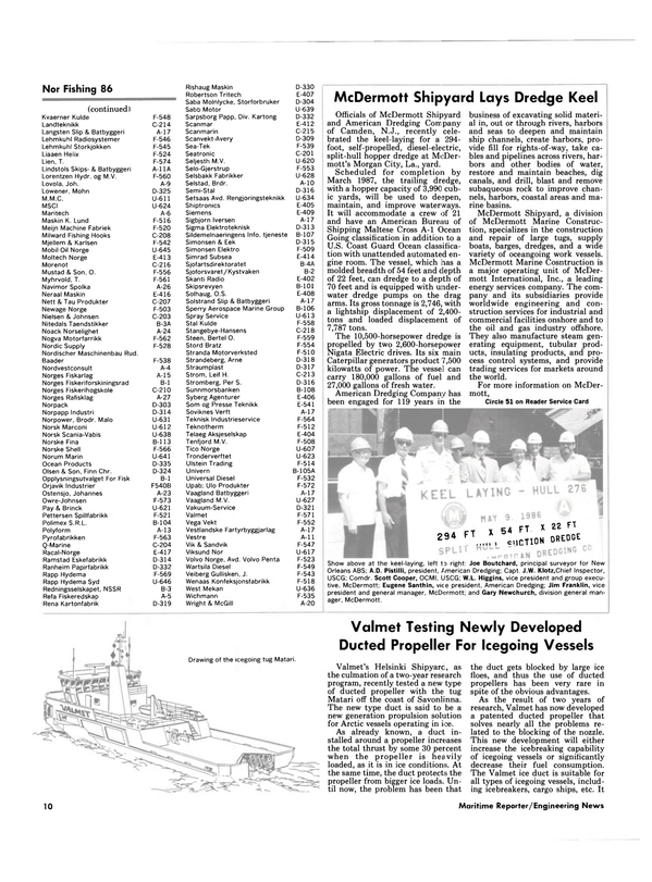Maritime Reporter Magazine, page 8,  Aug 1986