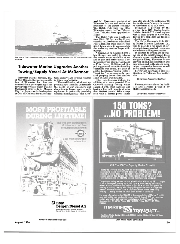 Maritime Reporter Magazine, page 37,  Aug 1986