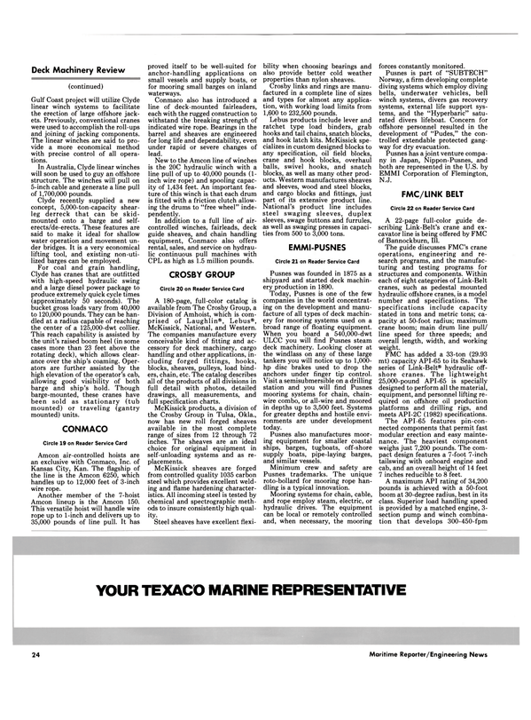 Maritime Reporter Magazine, page 22,  Oct 1986