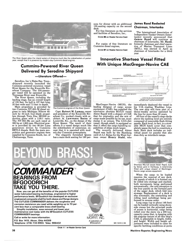 Maritime Reporter Magazine, page 36,  Oct 1986