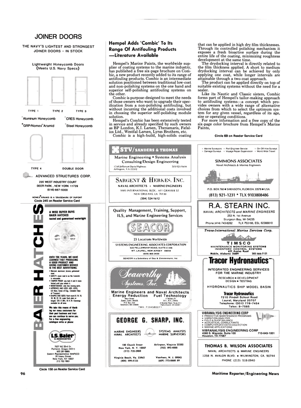 Maritime Reporter Magazine, page 92,  Nov 1986