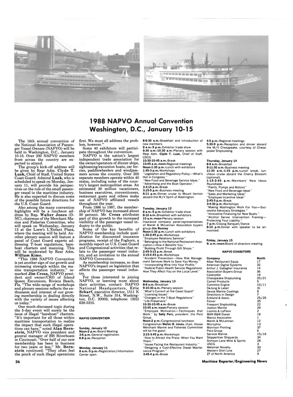 Maritime Reporter Magazine, page 36,  Jan 1988