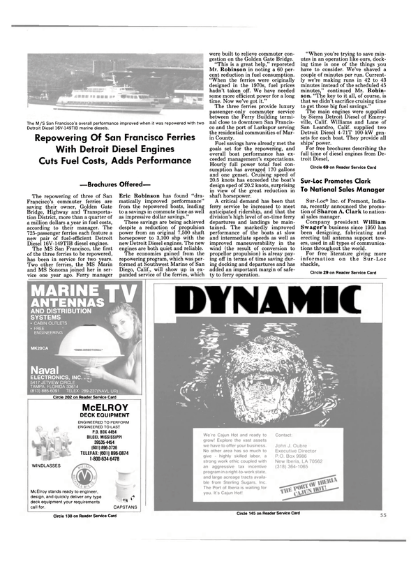 Maritime Reporter Magazine, page 55,  Jan 1988