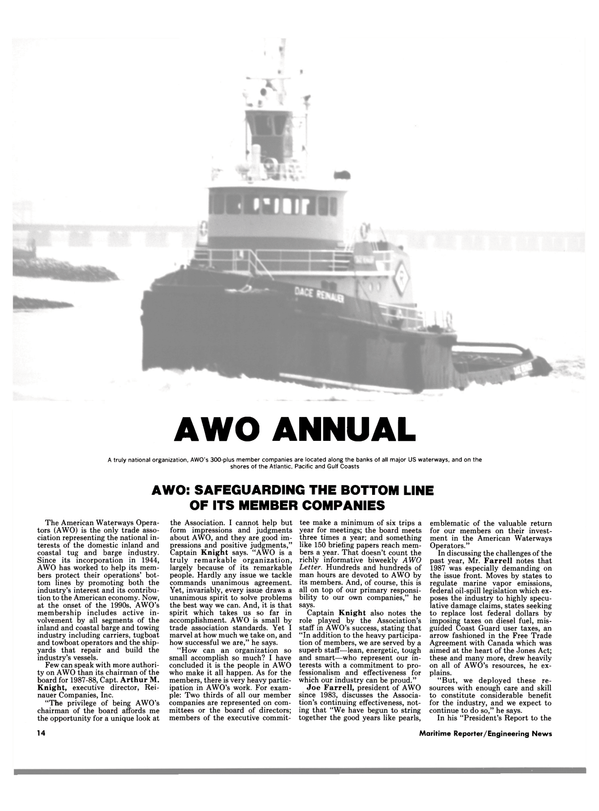 Maritime Reporter Magazine, page 12,  Mar 1988