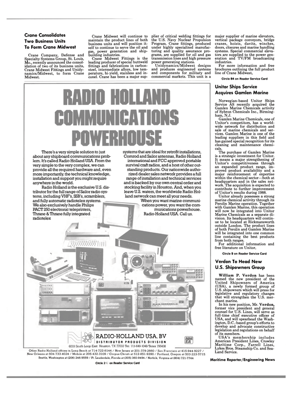 Maritime Reporter Magazine, page 4,  Mar 1988