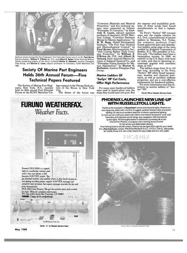 Maritime Reporter Magazine, page 11,  May 1988