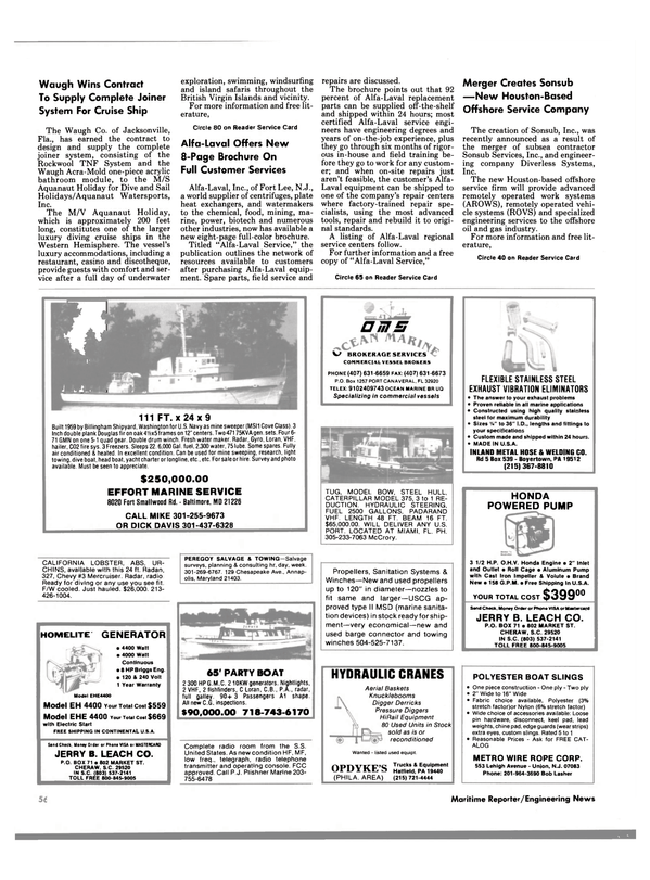 Maritime Reporter Magazine, page 56,  May 1988
