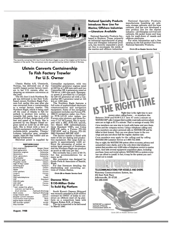 Maritime Reporter Magazine, page 27,  Aug 1988