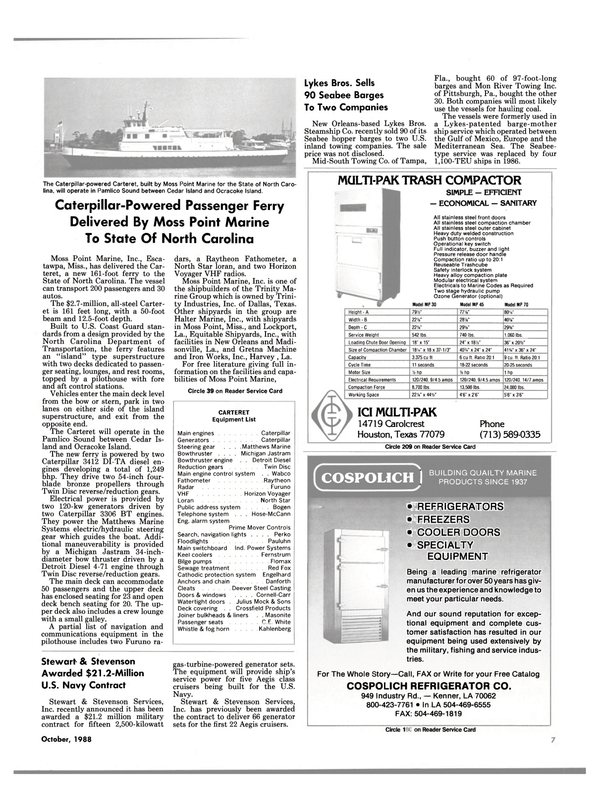 Maritime Reporter Magazine, page 5,  Oct 1988