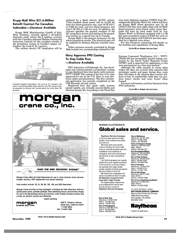 Maritime Reporter Magazine, page 77,  Nov 1988