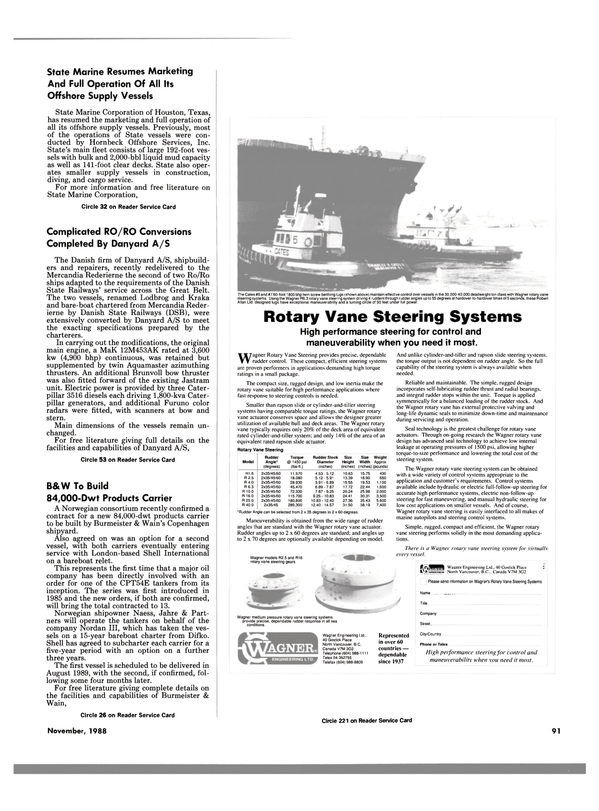 Maritime Reporter Magazine, page 89,  Nov 1988