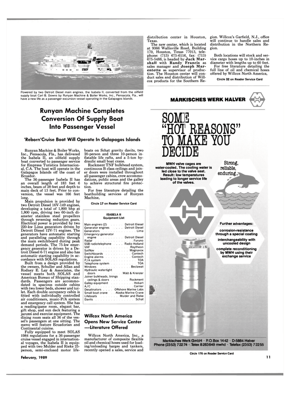 Maritime Reporter Magazine, page 9,  Feb 1989