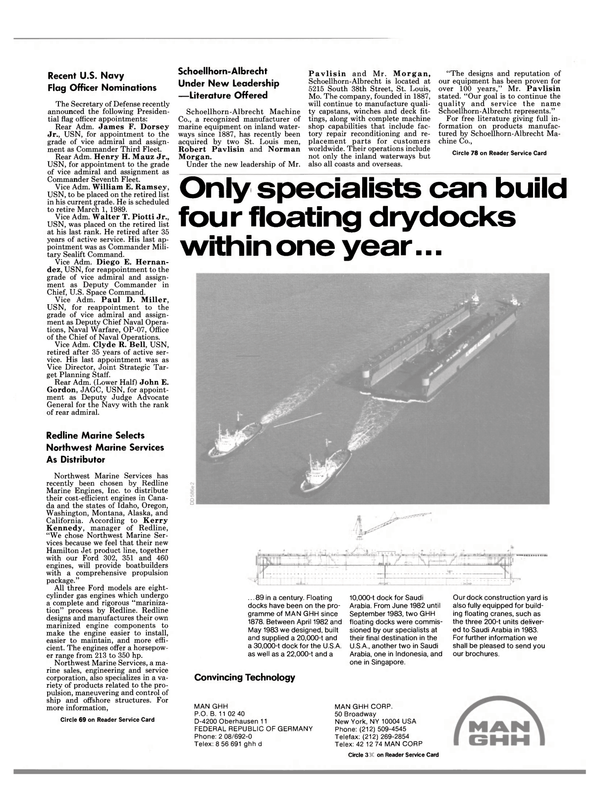 Maritime Reporter Magazine, page 51,  Feb 1989