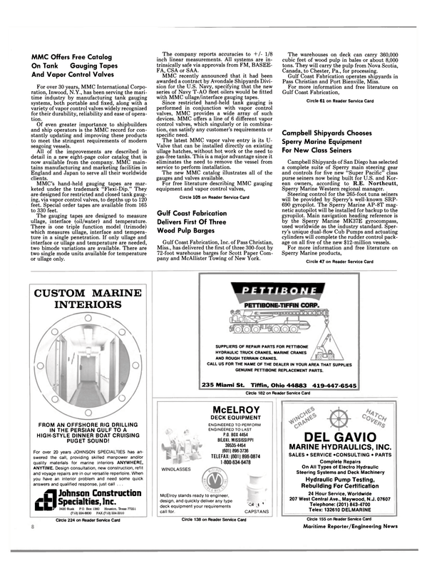 Maritime Reporter Magazine, page 6,  Feb 1989