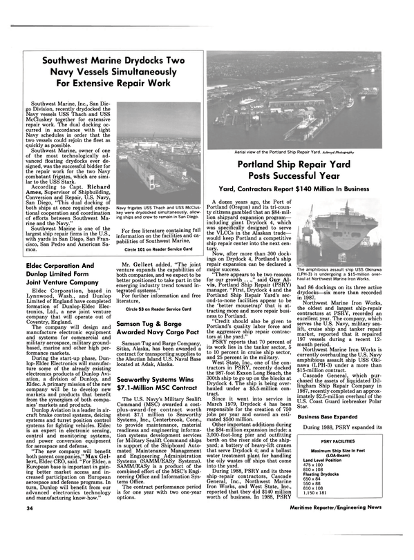 Maritime Reporter Magazine, page 34,  Mar 1989