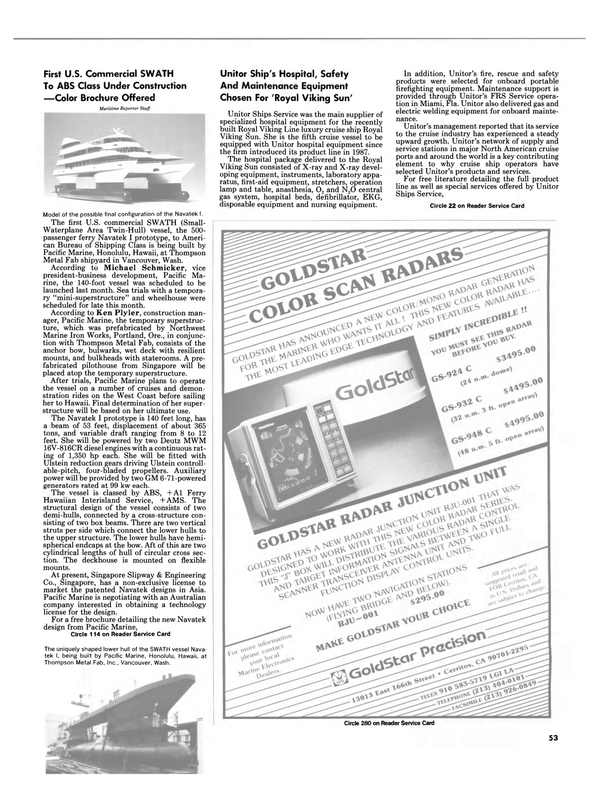 Maritime Reporter Magazine, page 53,  Mar 1989