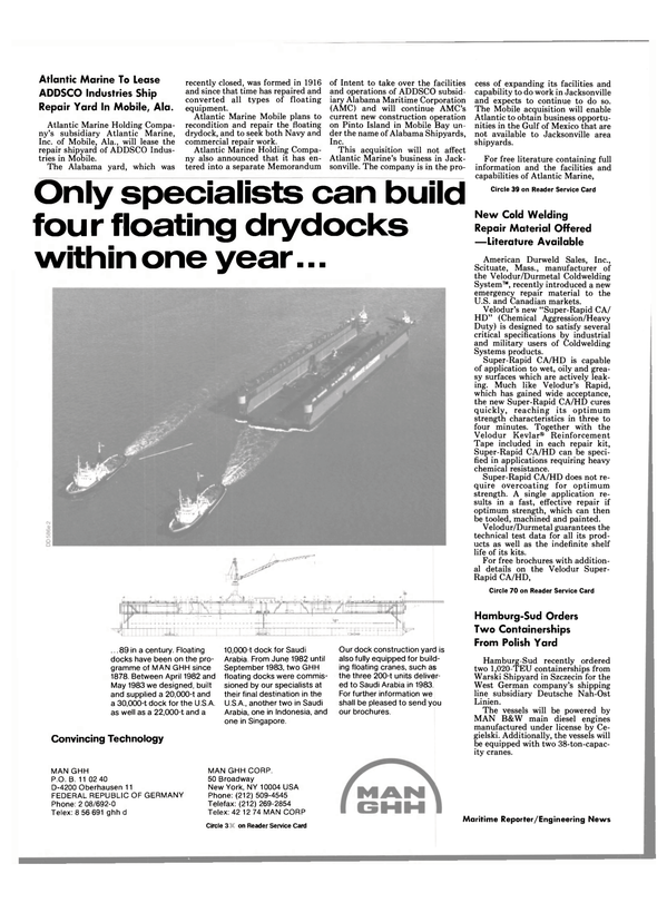 Maritime Reporter Magazine, page 68,  Apr 1989