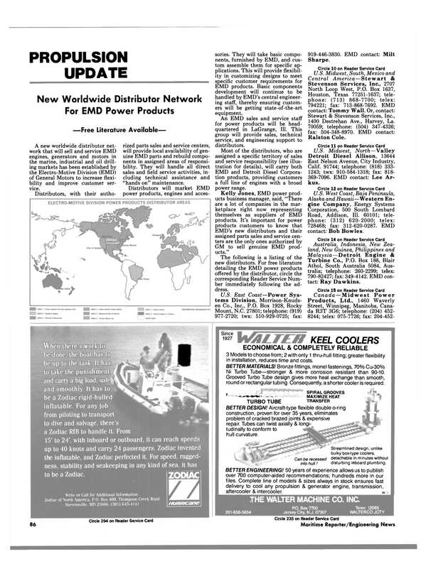 Maritime Reporter Magazine, page 84,  Apr 1989