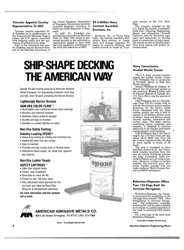 Maritime Reporter Magazine, page 6,  Jun 1989