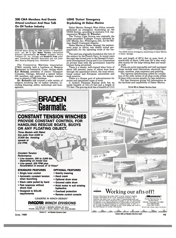 Maritime Reporter Magazine, page 91,  Jun 1989