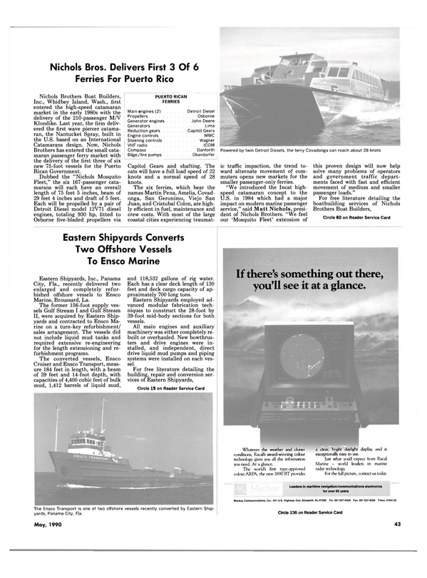 Maritime Reporter Magazine, page 41,  May 1990