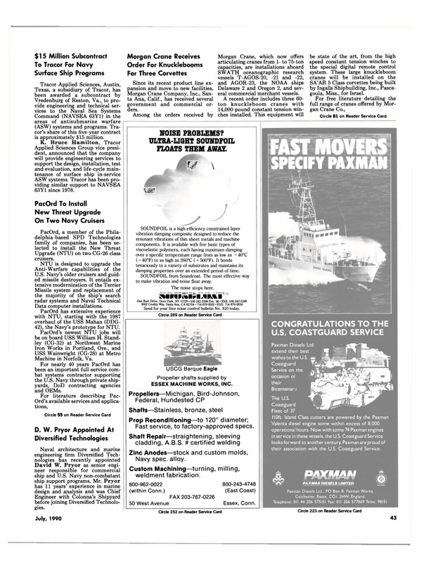 Maritime Reporter Magazine, page 46,  Jul 1990