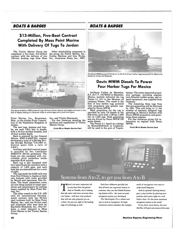 Maritime Reporter Magazine, page 61,  Jul 1990