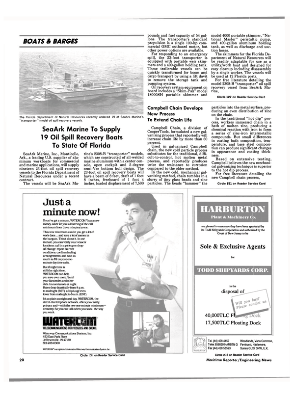 Maritime Reporter Magazine, page 20,  Aug 1990