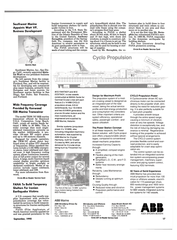 Maritime Reporter Magazine, page 15,  Sep 1990