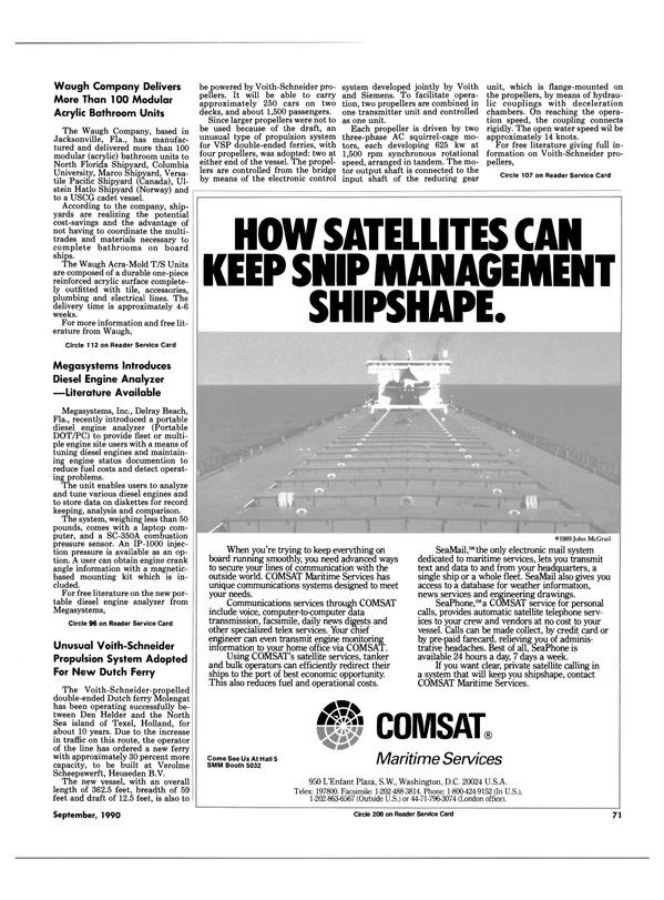 Maritime Reporter Magazine, page 69,  Sep 1990