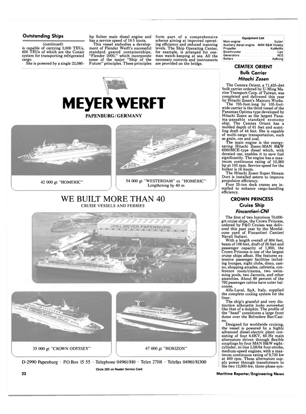 Maritime Reporter Magazine, page 20,  Dec 1990