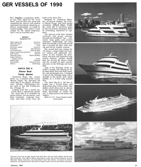 Maritime Reporter Magazine, page 29,  Jan 1991