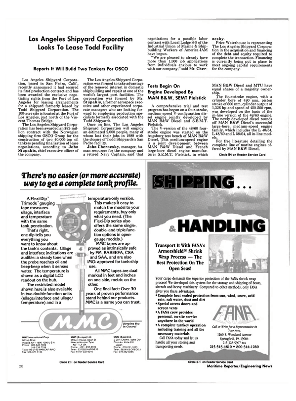 Maritime Reporter Magazine, page 18,  Feb 1991