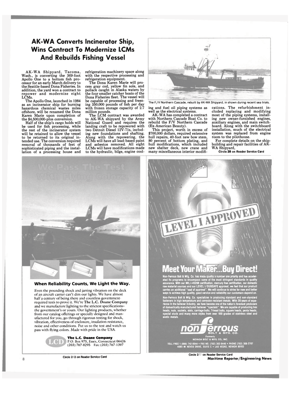 Maritime Reporter Magazine, page 6,  Feb 1991