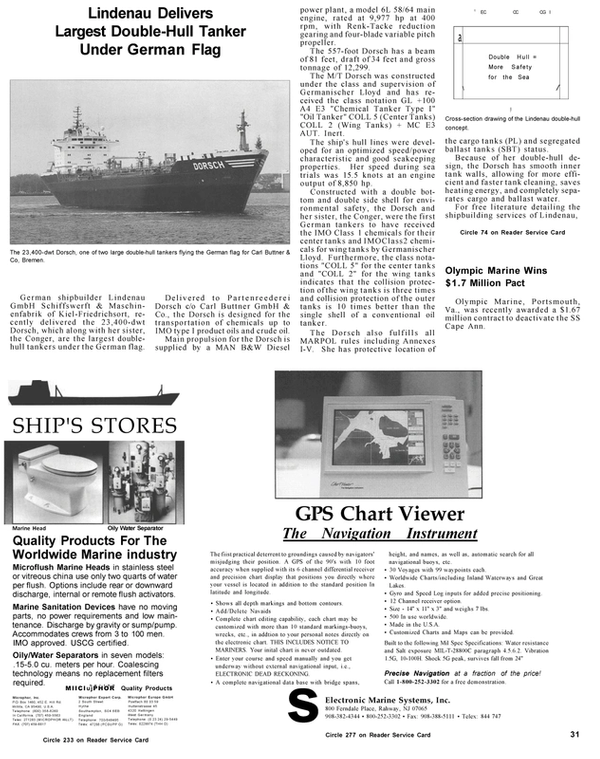 Maritime Reporter Magazine, page 29,  Mar 1992