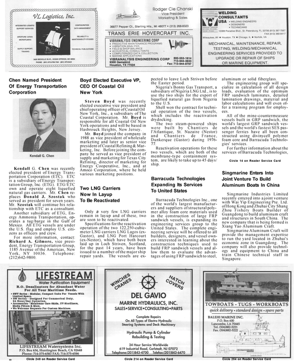 Maritime Reporter Magazine, page 80,  Mar 1992