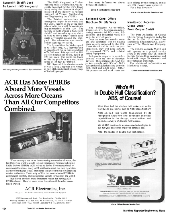 Maritime Reporter Magazine, page 8,  Apr 1992