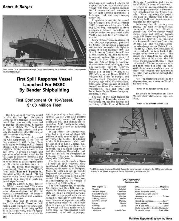 Maritime Reporter Magazine, page 36,  Apr 1992