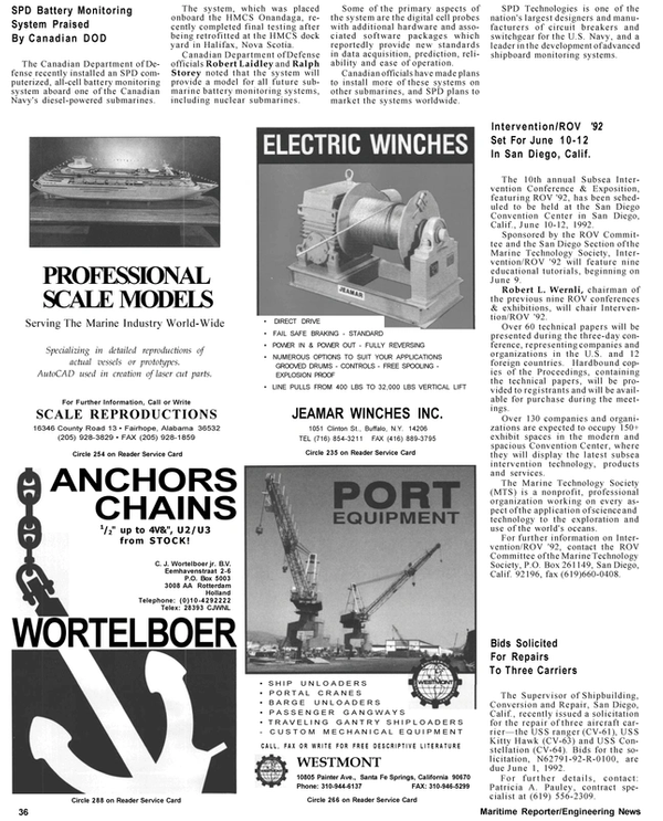 Maritime Reporter Magazine, page 48,  Apr 1992