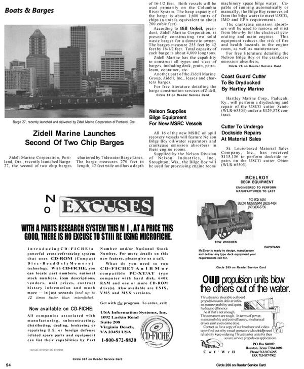 Maritime Reporter Magazine, page 56,  Apr 1992