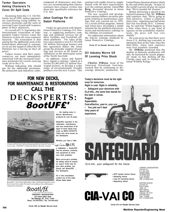 Maritime Reporter Magazine, page 79,  Apr 1992