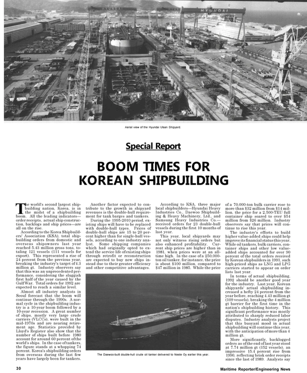 Maritime Reporter Magazine, page 30,  May 1992