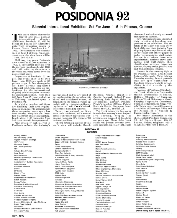 Maritime Reporter Magazine, page 39,  May 1992