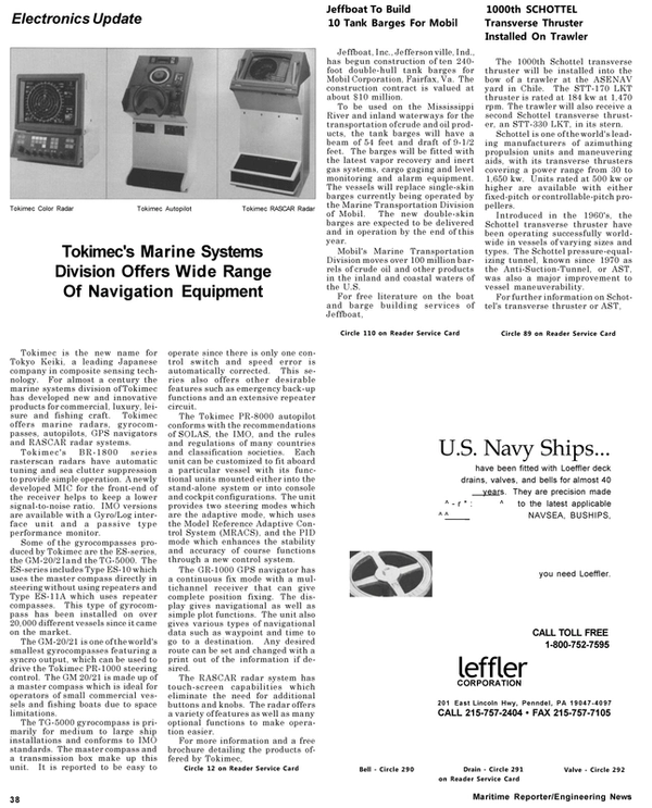 Maritime Reporter Magazine, page 40,  May 1992