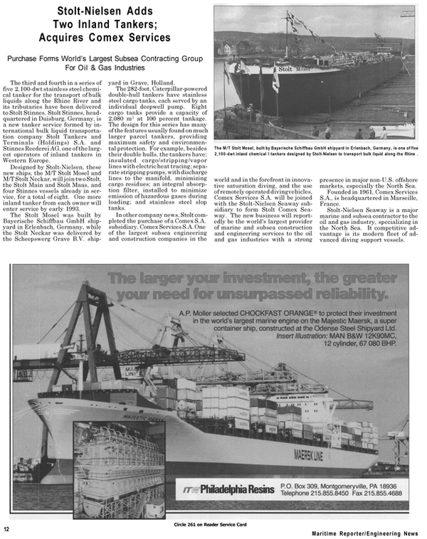 Maritime Reporter Magazine, page 10,  Jul 1992