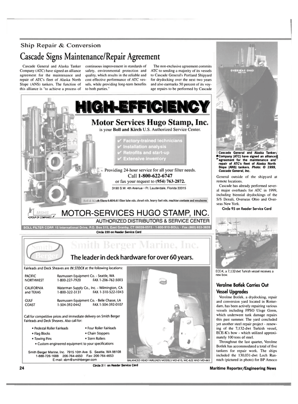 Maritime Reporter Magazine, page 24,  Jan 2000