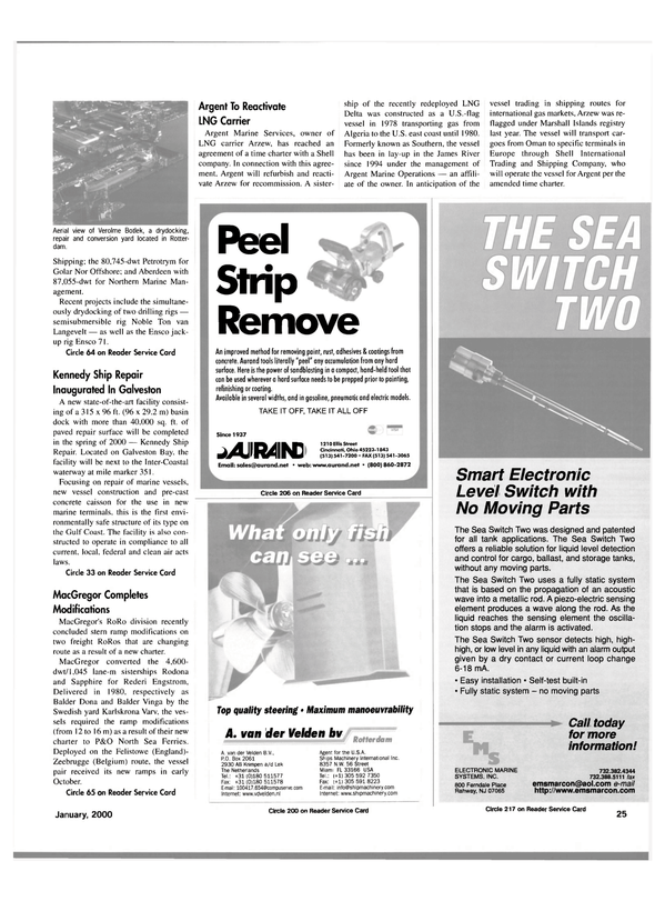 Maritime Reporter Magazine, page 25,  Jan 2000